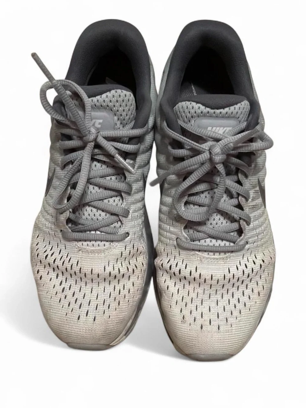Nike Men's Air Max Running Shoes - Gray with Black Swoosh
